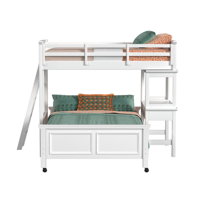 Hampton Kids Over Loft with Ladder and Desk with Speaker