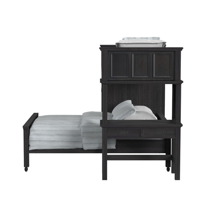 Hampton Kids Over Loft with Staircase and Desk with Speaker Bedroom Set