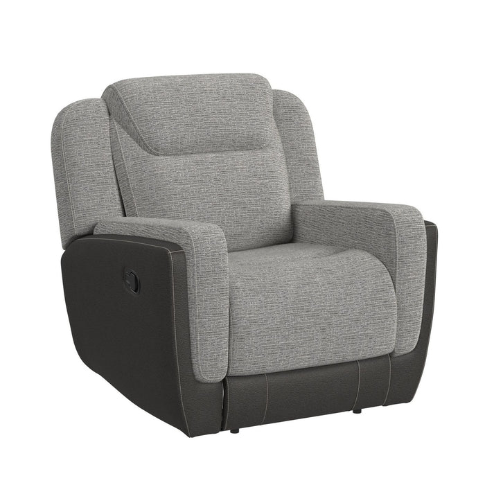 Hornet 3PC Living Room Set in Rancho Grey-Sofa, Loveseat & Recliner