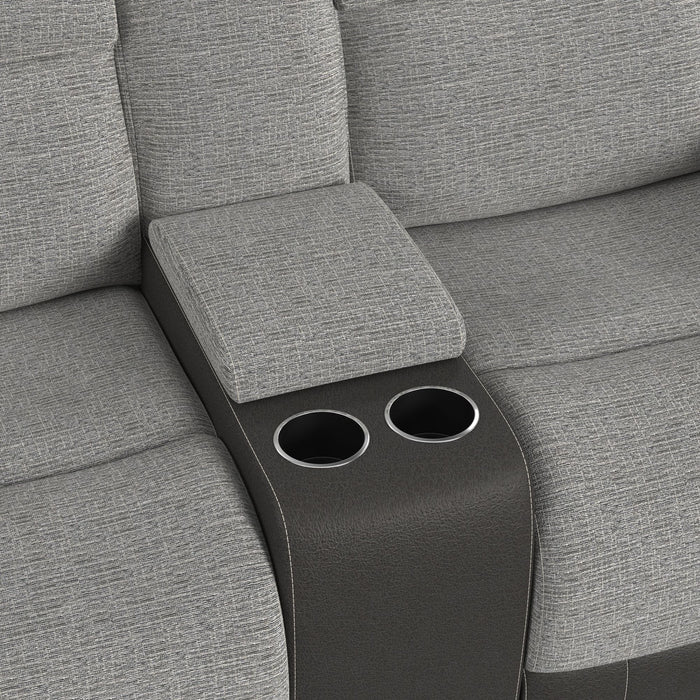 Hornet 2PC Living Room Set in Rancho Grey-Sofa & Loveseat