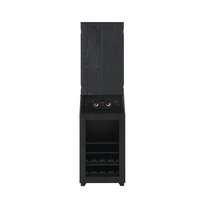 Hurricanes Dartboard Cabinet with Speaker and LED in Black (3A Packing)