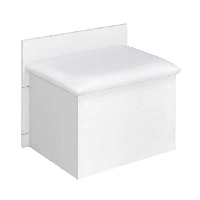 Irvine Mini Dressing Table with Stool, LED and USB in Glossy White