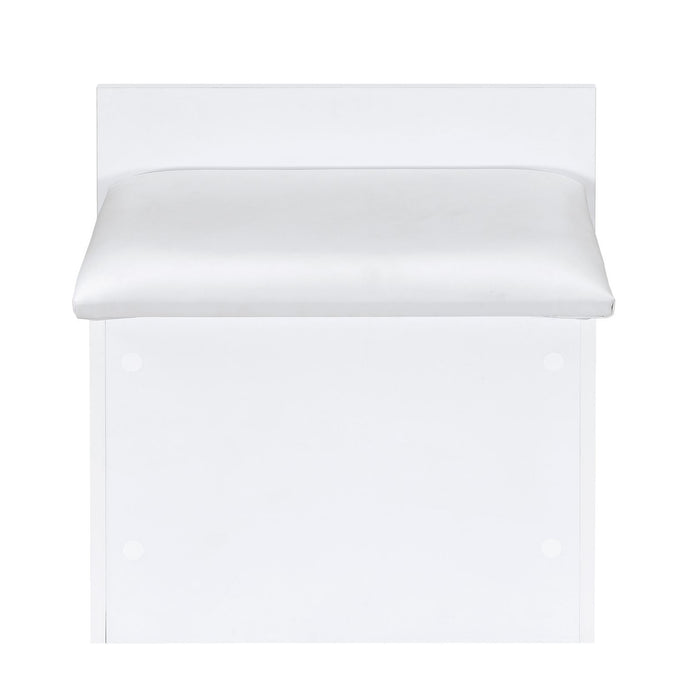 Irvine Mini Dressing Table with Stool, LED and USB in Glossy White