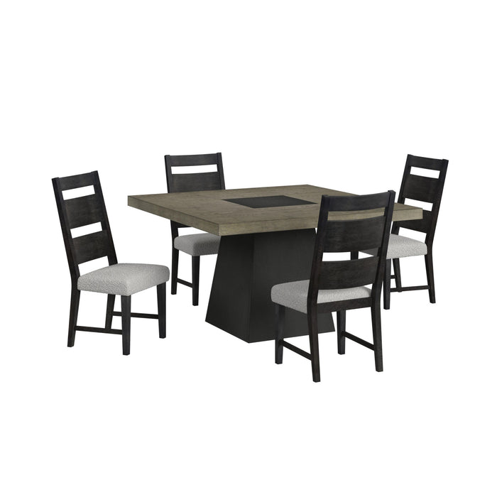 Jemma Square Table w/ Grey Top & Dark Espresso Base