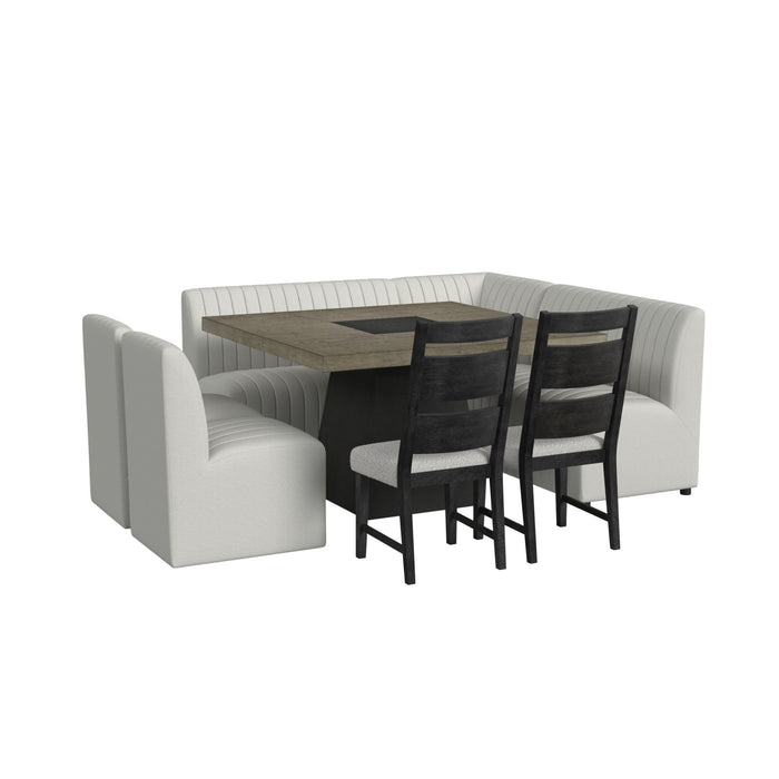 Jemma Square Table w/ Grey Top & Dark Espresso Base