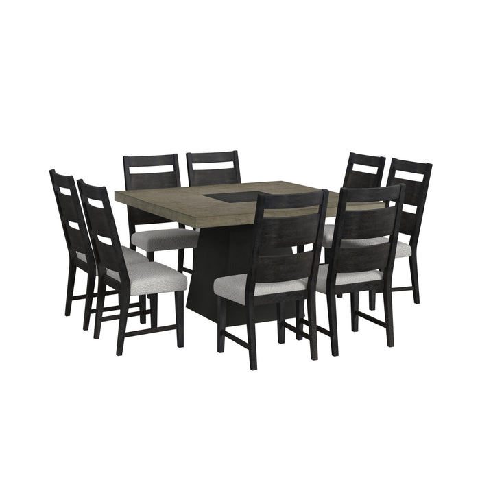 Jemma Square Table w/ Grey Top & Dark Espresso Base