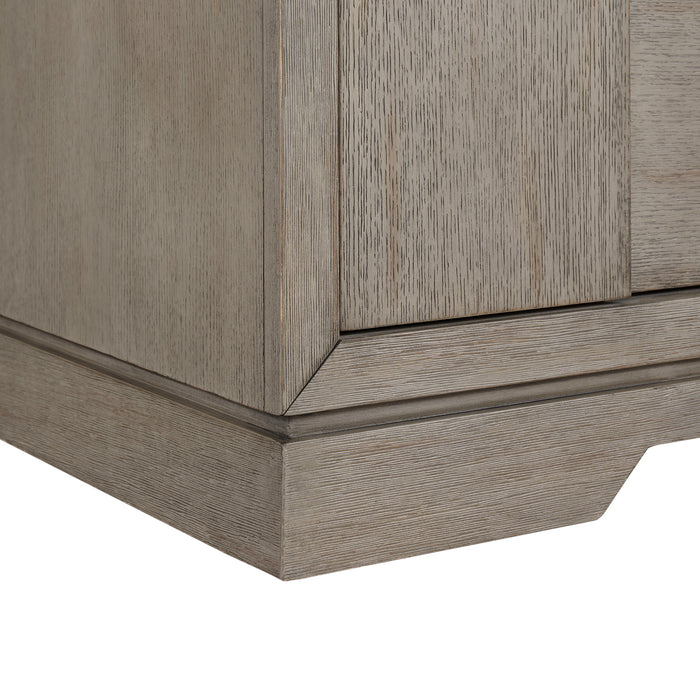 Kelis 3-Drawer Nightstand with USB in Grey