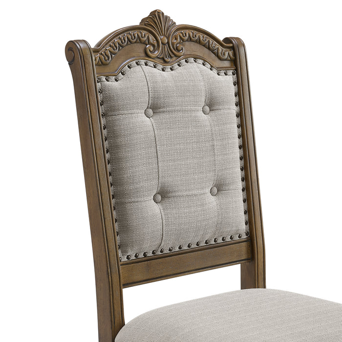 Madison Park Standard Height Dining Set in Walnut-Table and Four Chairs
