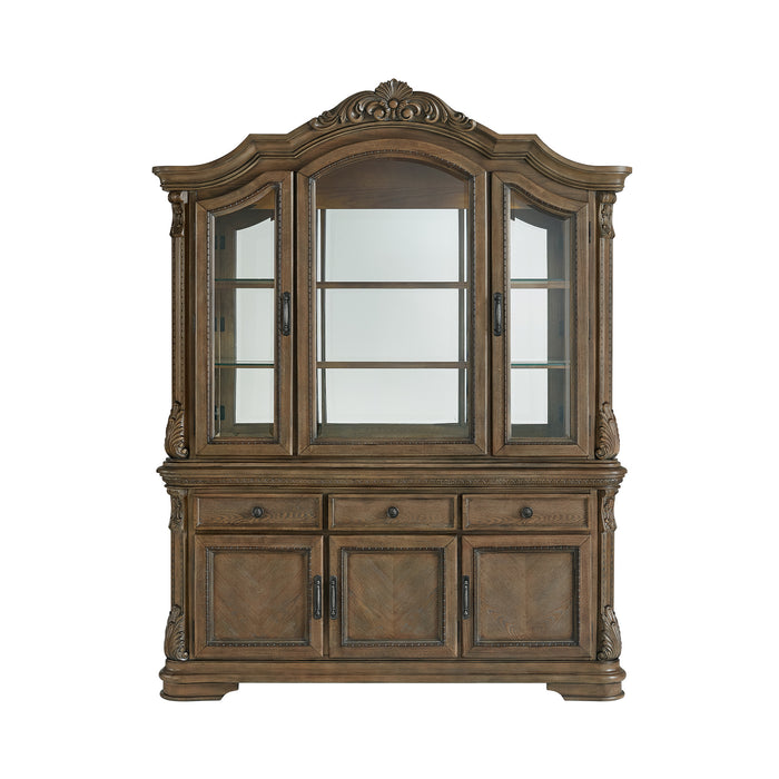 Madison Park Hutch with LED in Walnut