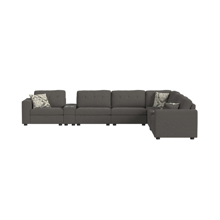 Options One 9PC Living Room Set in Palmer Plus Ash