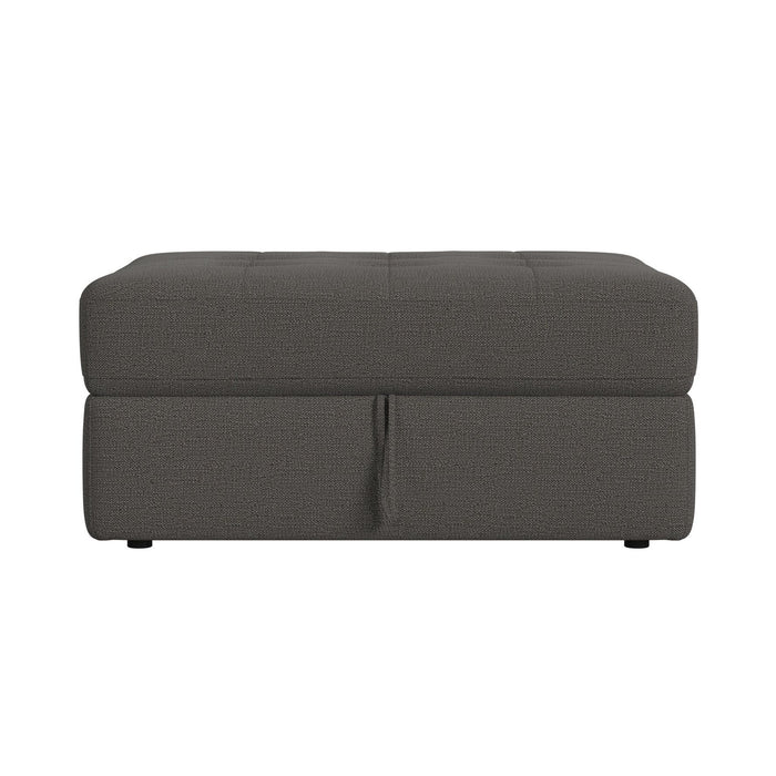 Options One Storage Ottoman in Palmer Plus Ash