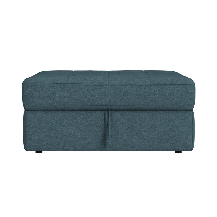 Options One Storage Ottoman in Palmer Plus Teal