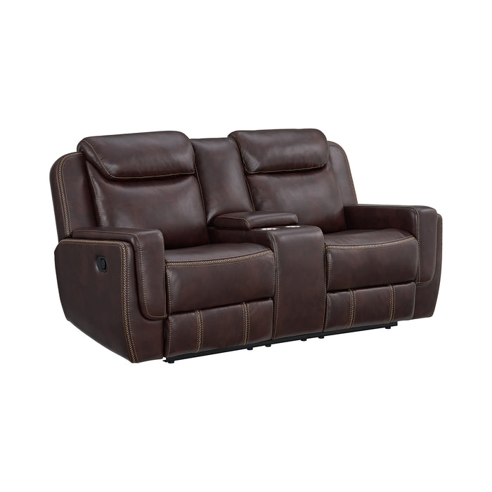 Panther 2PC Living Room Set in Neono Brown-Sofa & Loveseat