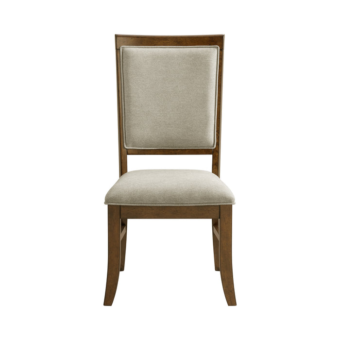 Phillipe Dining Side Chair with Grey Fabric in Cherry (2 Per Carton)
