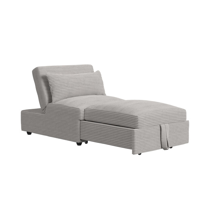 Pluto Chair with kidney pillow, Klik Klak and Pop up in Coronado Grey