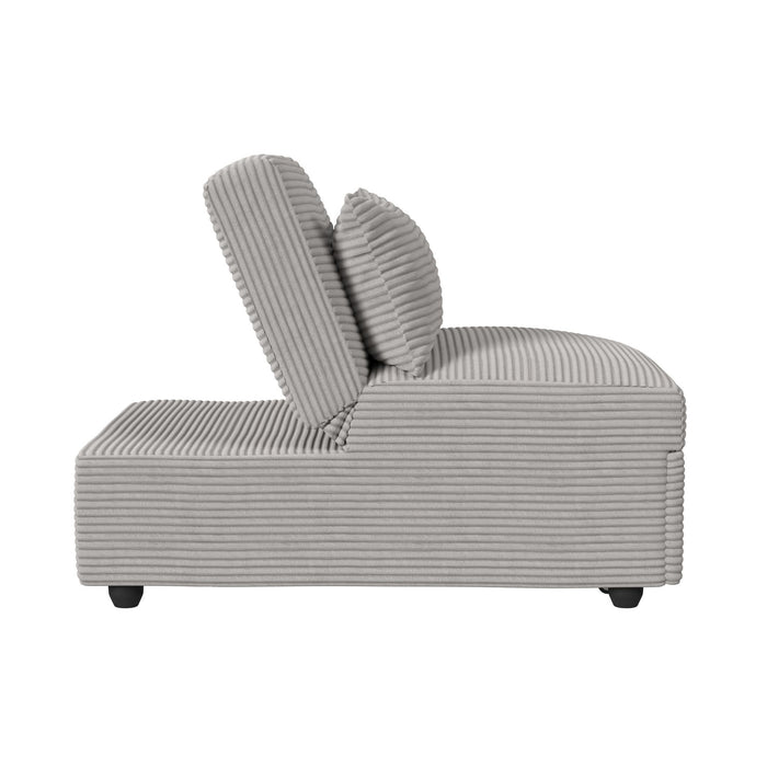 Pluto Chair with kidney pillow, Klik Klak and Pop up in Coronado Grey