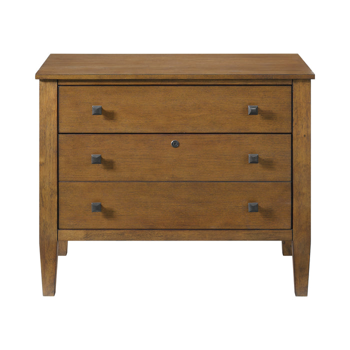 Portico File Cabinet in Brown Oak