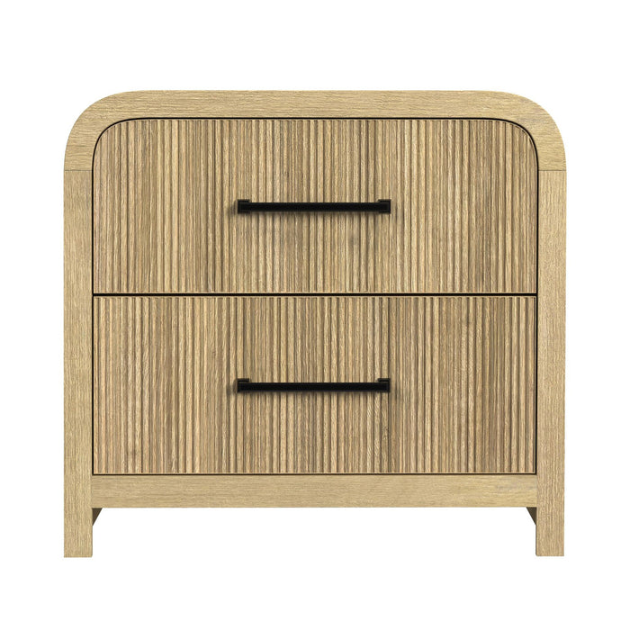 Ridgemont 2-Drawer Nightstand with USB in Natural