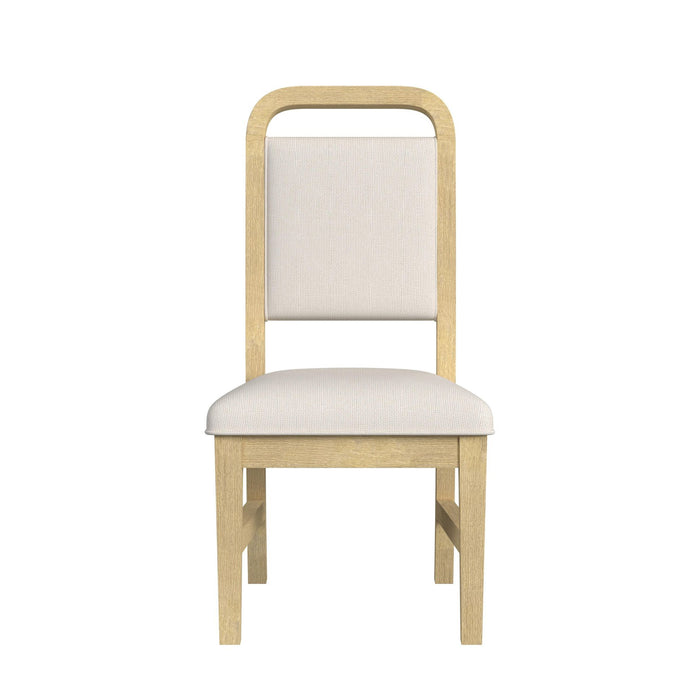 Ridgemont Dining Side Chair with White Fabric in Natural (2 Per Carton)