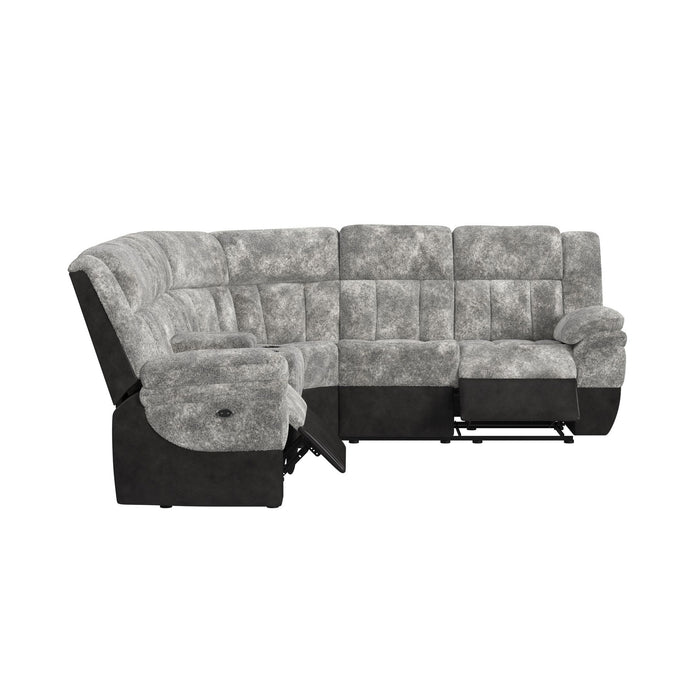 Santorini 6PC Motion Sectional Set in Dillon/Shire Grey