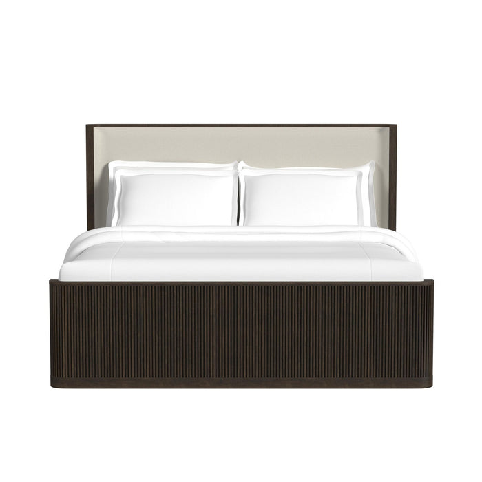 Sylvie UPH Bed with White Fabric