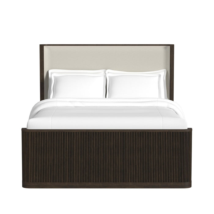 Sylvie UPH Bed with White Fabric