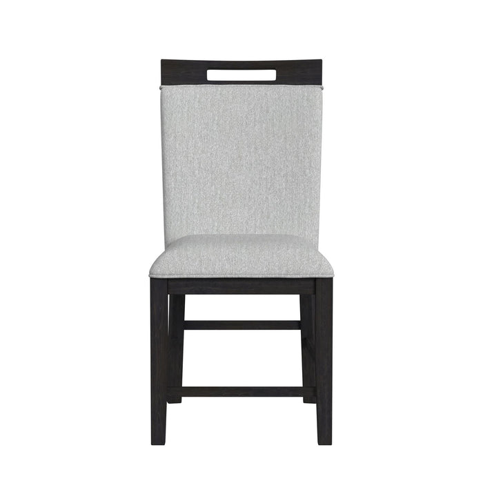Transcend Counter Side Chair with Light Grey Fabric in Charcoal (2 Per Carton)