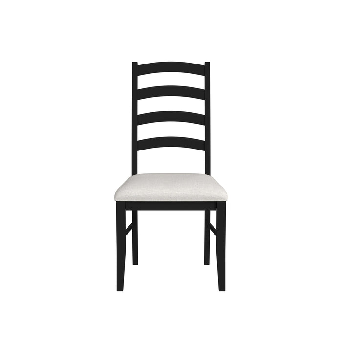 Tulane 6PC Dining Set with Table, 4 Chairs, and Bench in Oak and Black