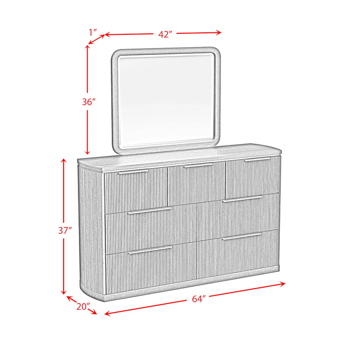 Sylvie UPH Bedroom Set with White Fabric