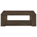 Pavone Open-Shelf Coffee and End Table Set - Dark Rustic Mango 3-Piece Set