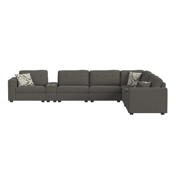 Options One 9PC Living Room Set in Palmer Plus Ash