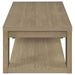 Pavone Open-Shelf Coffee and End Table Set - Latte 3-Piece Set