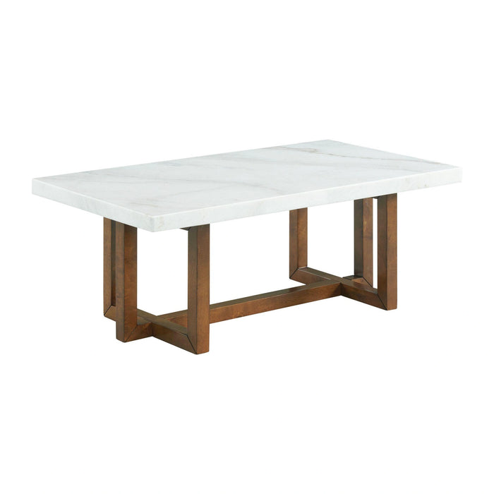 Morris 2PC Occasional Marble Table Set in White