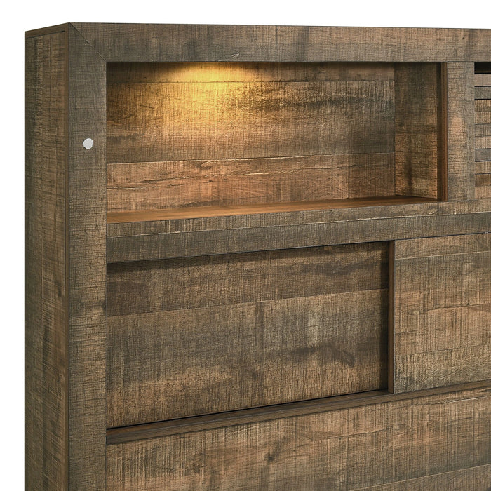 Bailey Bookcase Panel Bedroom Set with Bluetooth
