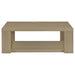 Pavone Open-Shelf Coffee and End Table Set - Latte 2-Piece Set