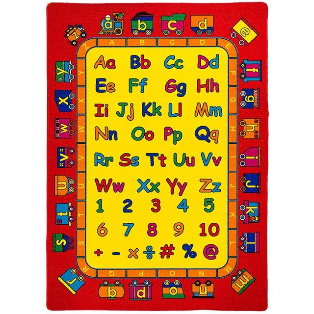 ABBEY Red & Multi 5' X 8' Area Rug