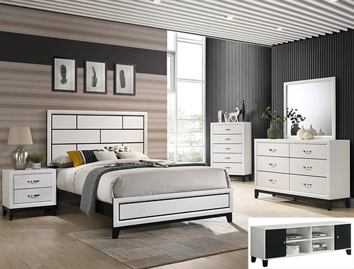 Crown Mark Akerson Twin Panel Bed in Chalk B4610-T image