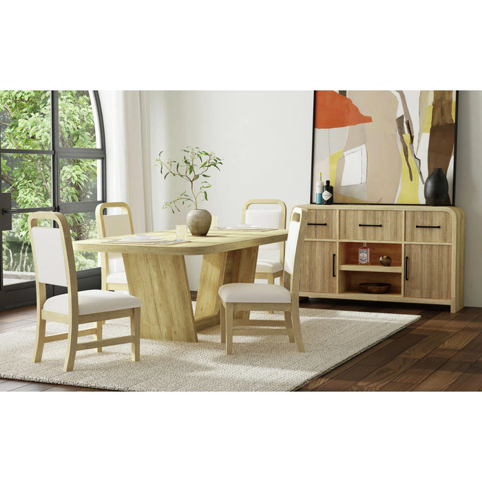 Ridgemont Standard Height Dining Set in Natural-Table and Four Chairs