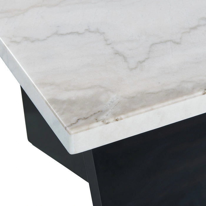 Beckley End Table Complete in Marble Top