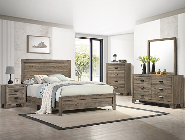 Crown Mark Millie King Panel Bed in Grey image