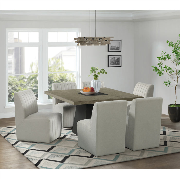 Jemma Standard Height Dining Set in Grey-Square Table and Four Chairs
