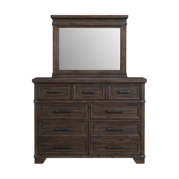 Colorado City Dresser and Mirror Set in Charcoal