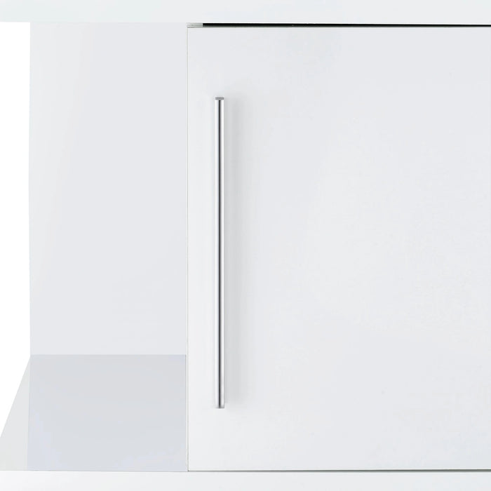 Wendolyn Wine Cabinet with Light in Glossy White