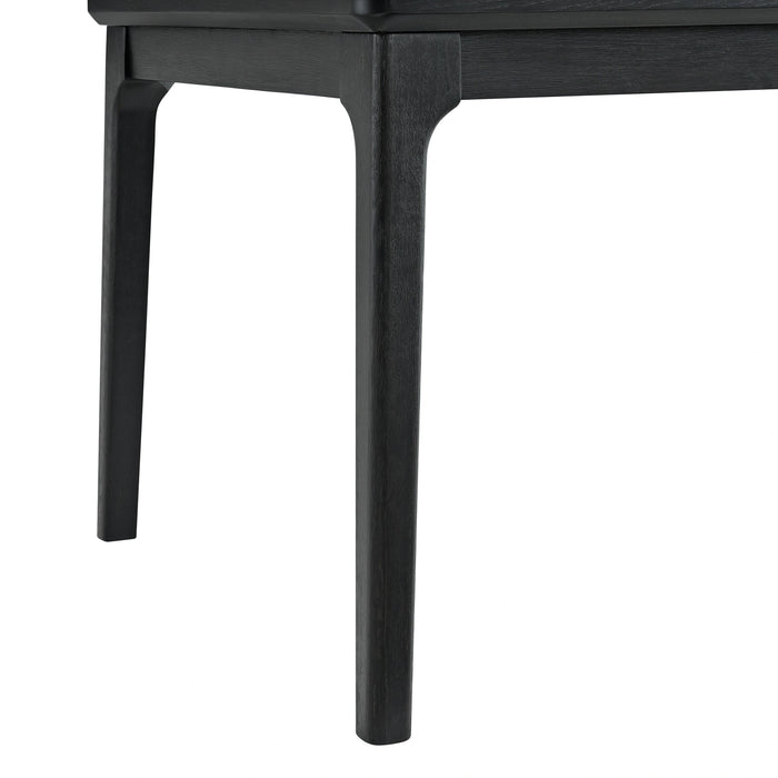 Garcia 6PC Dining Set with Table, 4 Chairs, and Bench in Black