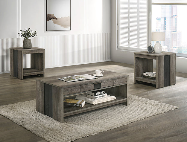 Rangley 3-Pk Cktl Set-Grey/Brown