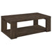 Pavone Open-Shelf Coffee and End Table Set - Dark Rustic Mango 2-Piece Set