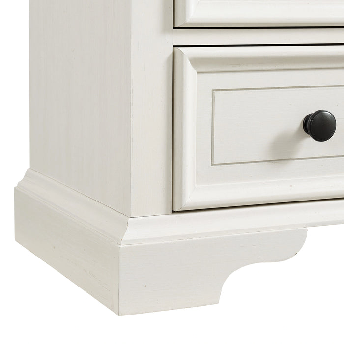 Eastwood Youth 7-Drawer Dresser in Brown and Off-White