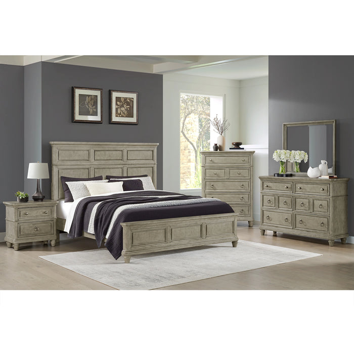 Whit-Ash Dresser and Mirror Set in Light Grey