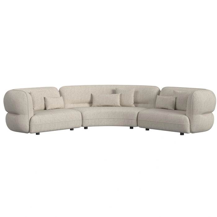 Four Seasons LHF Loveseat in Woolen Camel with 2 Pillows