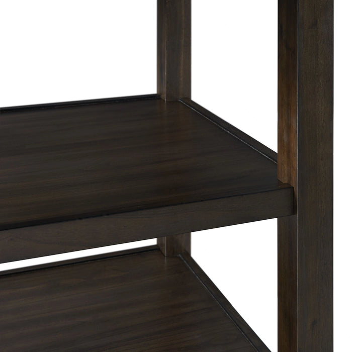 Amherst Counter Height 5PC Dining Set-Table and Four Faux Leather Side Chairs in Walnut